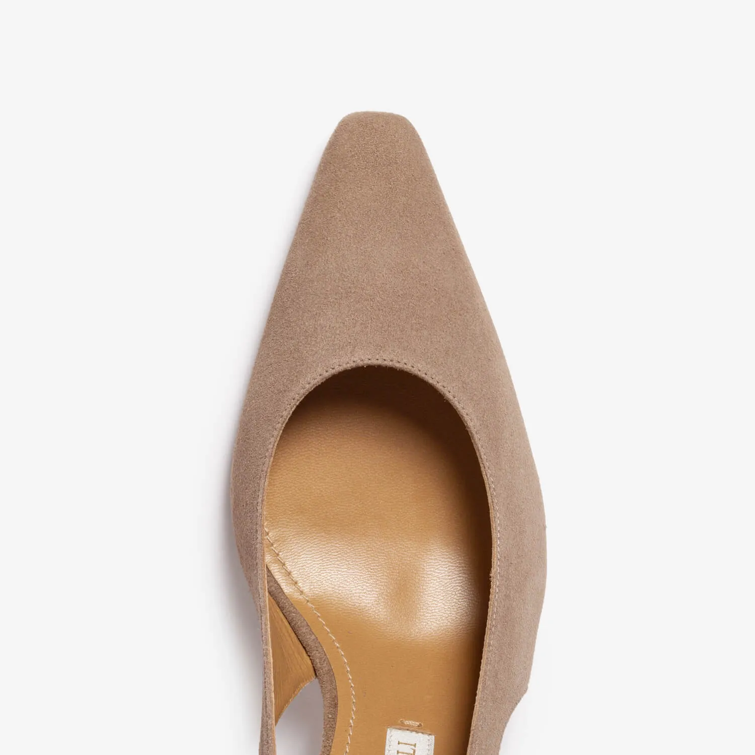 Sand women's suede sling back décolleté