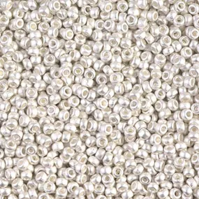 Seed Beads-11/0 Round-961F Matte Bright Sterling Plated-Miyuki-7 Grams