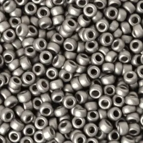 Seed Beads-15/0 Round-190F Matte Nickel Plated-Miyuki-7 Grams