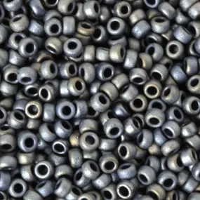 Seed Beads-8/0 Round-2002 Matte Metallic Silver Gray-Miyuki-16 Grams