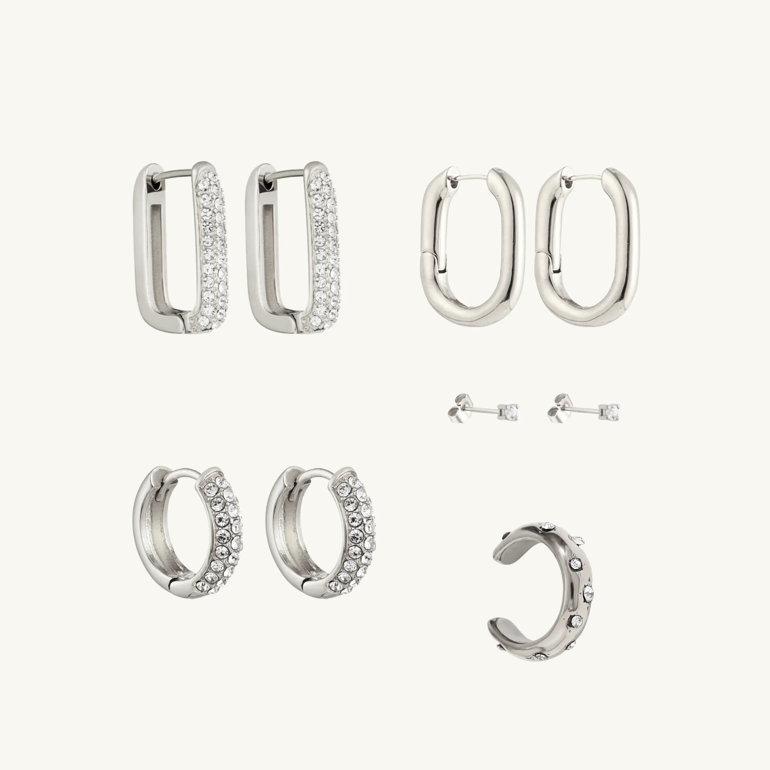 Shiny Earrings Giftset | Silver