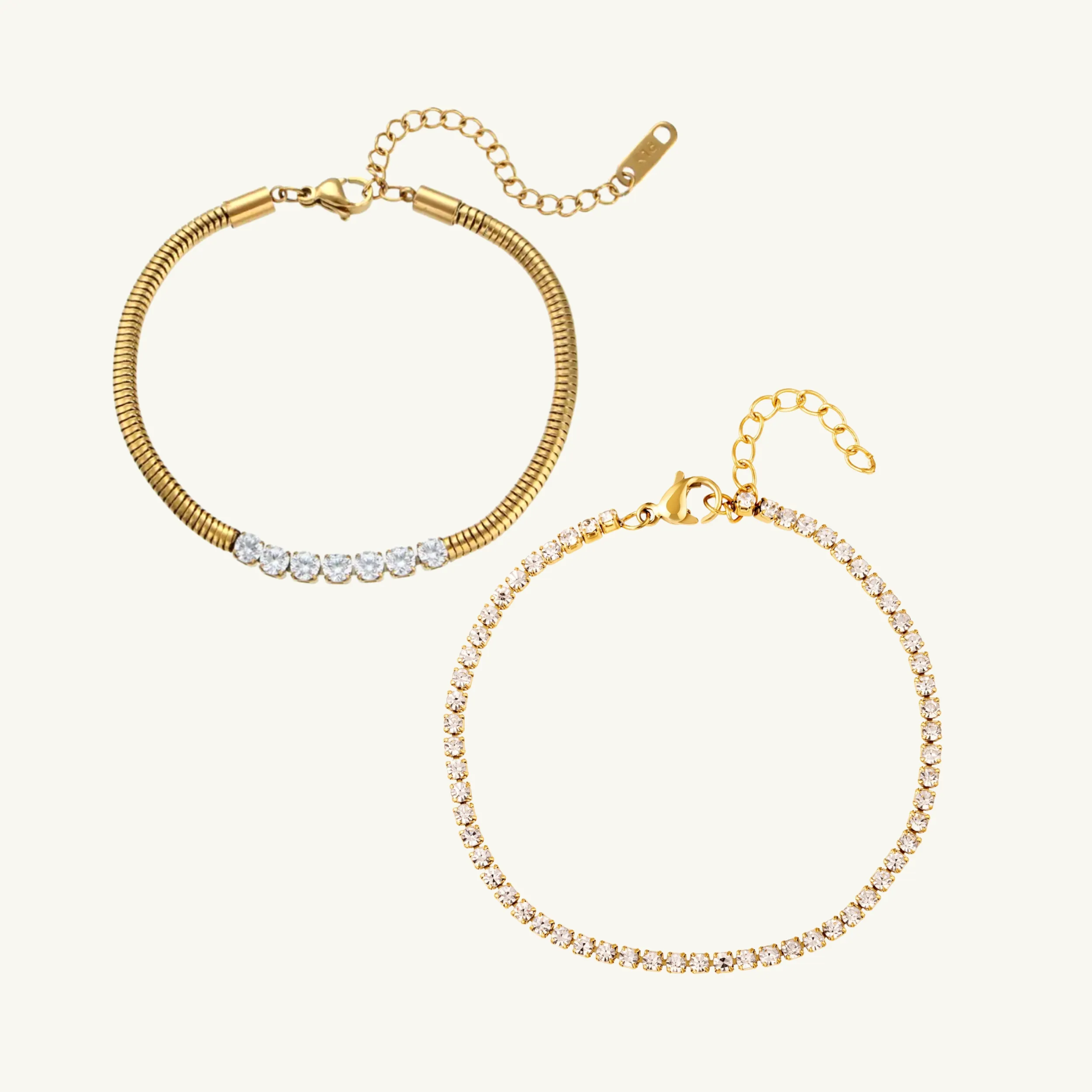 Shiny Snake Bracelet Giftset | Gold