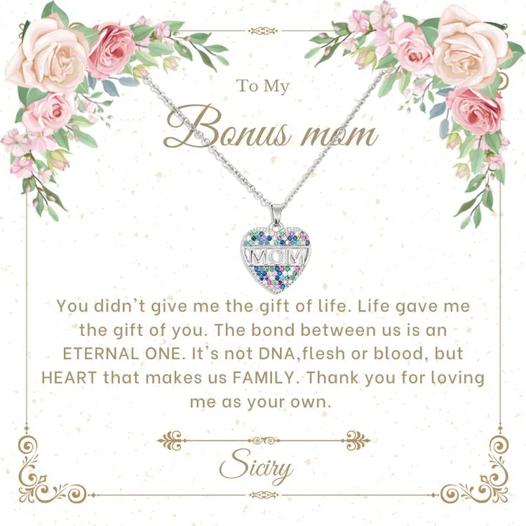 Siciry To Bonus Mom-Colorful Love Mom-16 Rose Box (White)