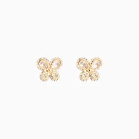 Sparkling Butterfly Studs