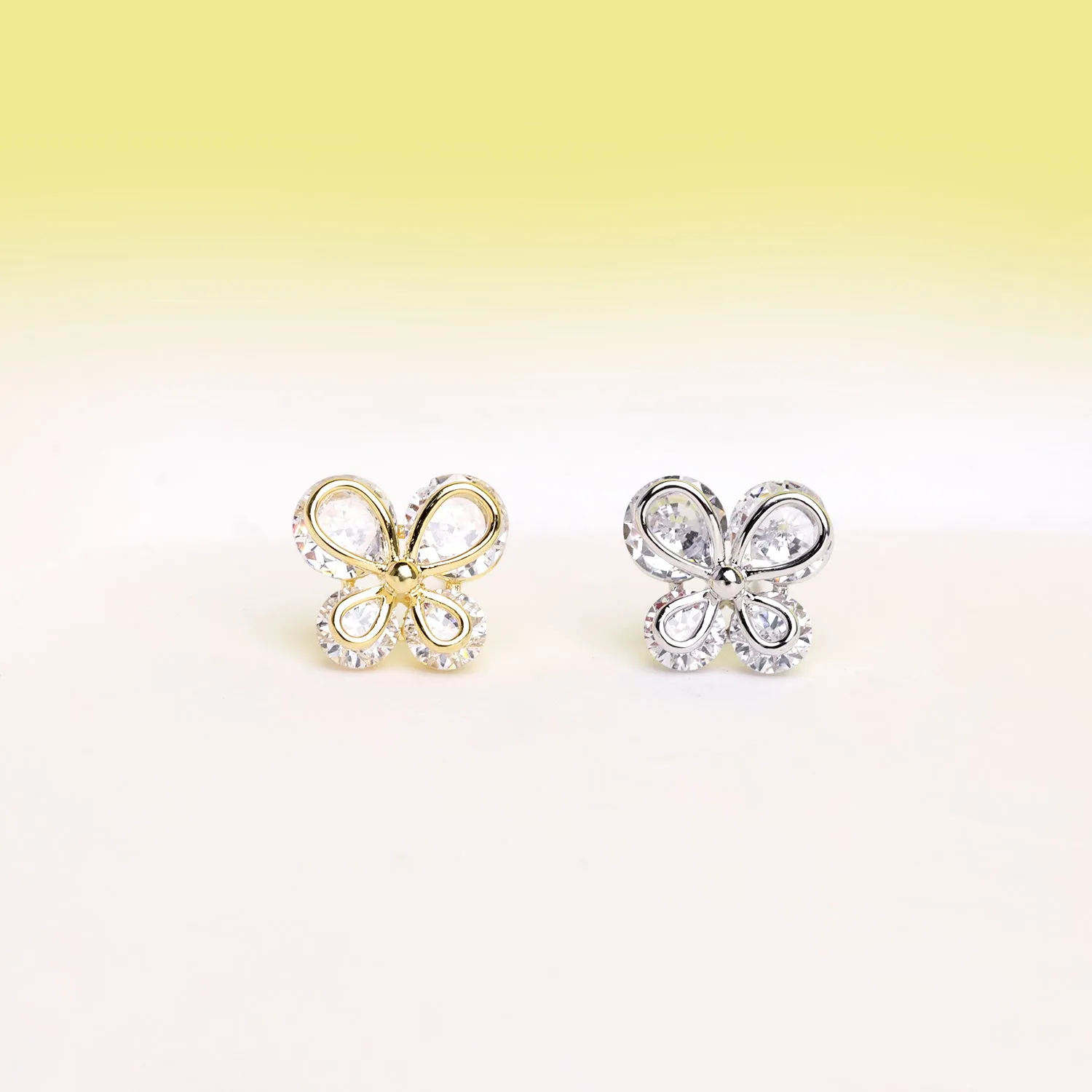 Sparkling Butterfly Studs