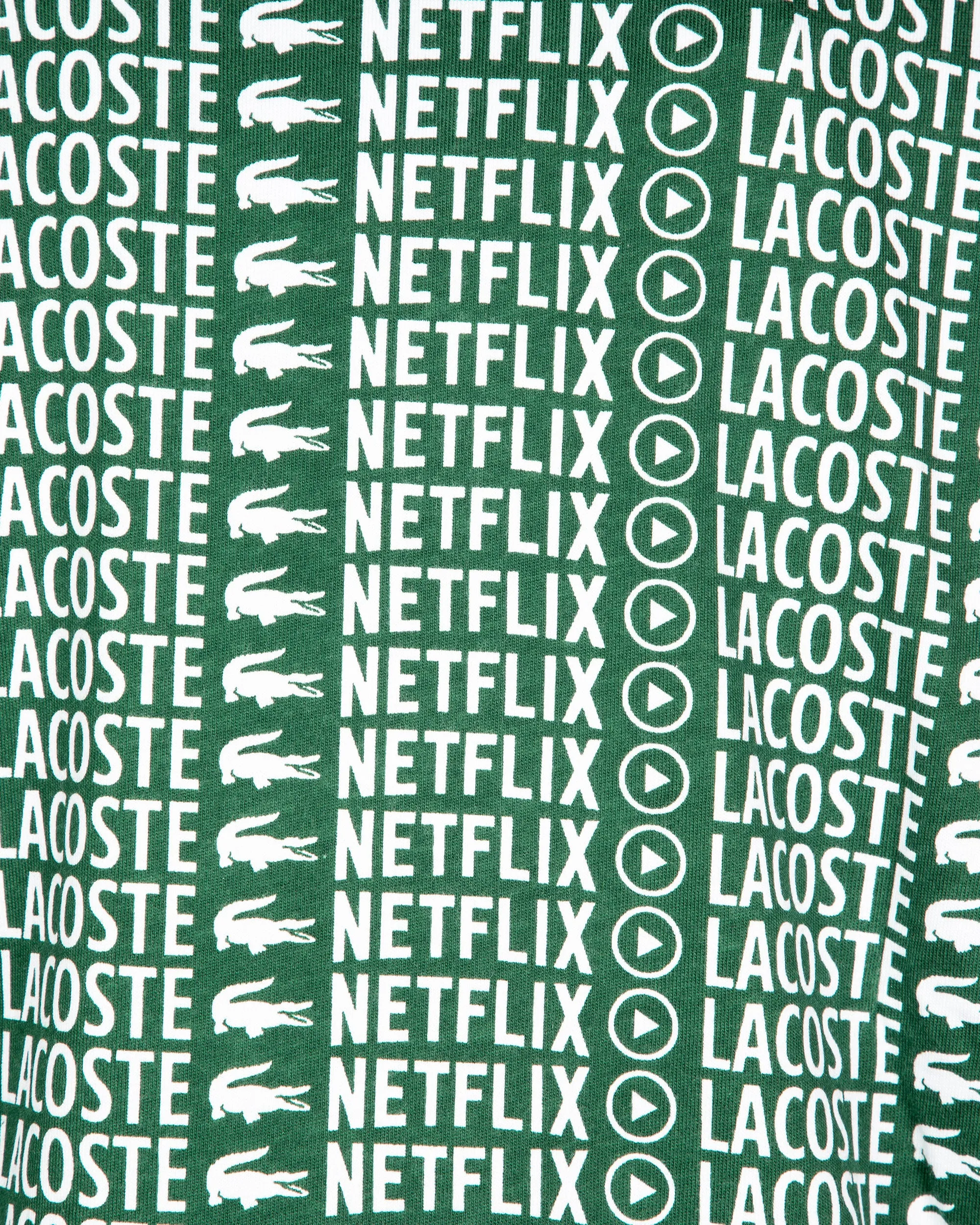 T-Shirt Lacoste x Netflix All-Over Print Verde