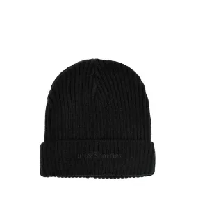 TEXT LOGO BEANIE BLACK