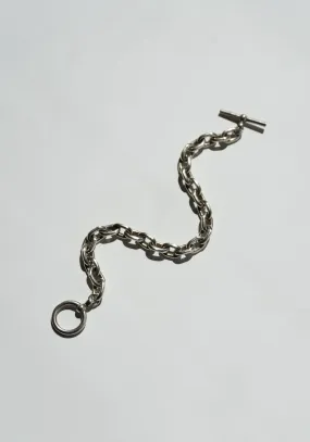 Vintage Sterling Anchor Link Chain Bracelet